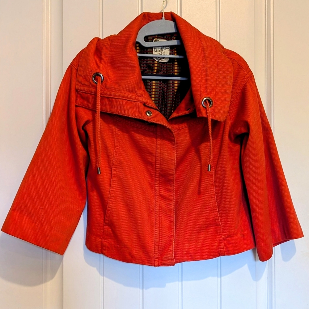 Tulle Cropped Utility Jacket